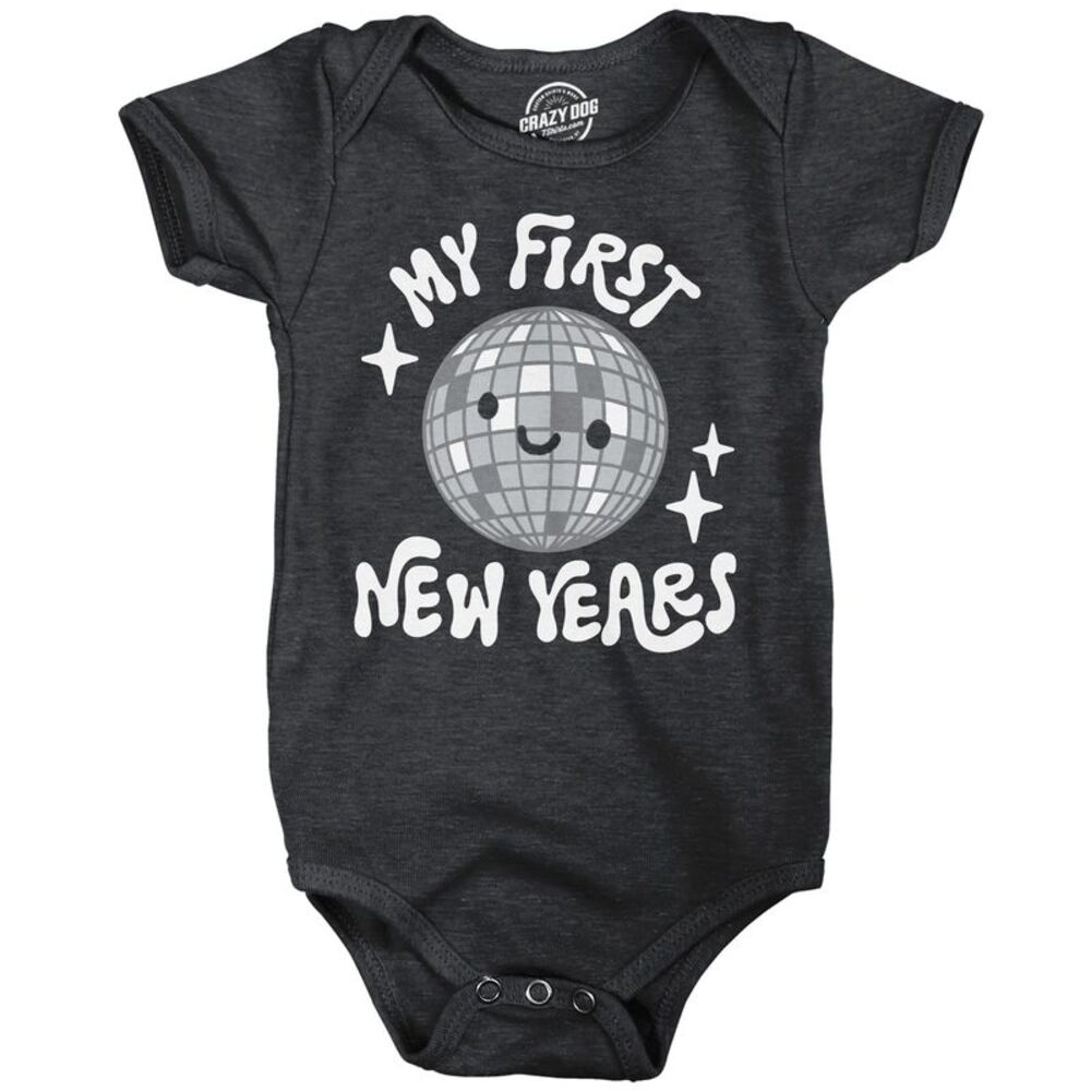 My First New Years Baby Bodysuit Funny Jumper For Infants